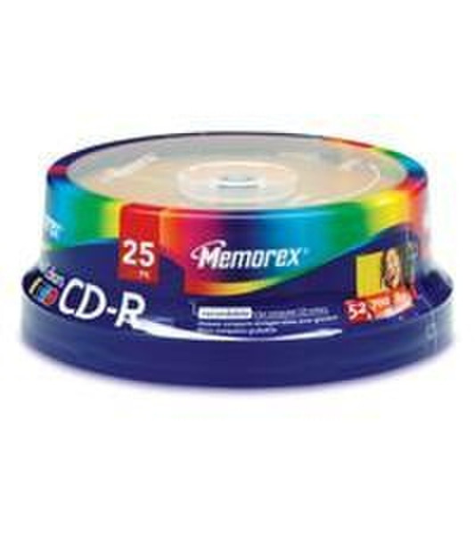 Memorex Cool Color CD-R 80 25 Pack Spindle CD-R 700MB 25Stück(e)