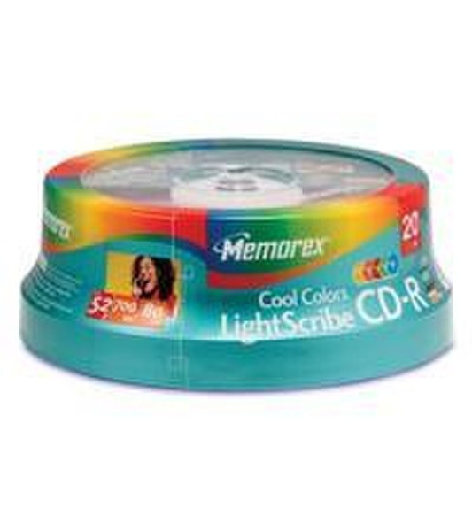 Memorex Cool Colors LightScribe CD-R 20 Pack Spindle CD-R 700MB 20pc(s)