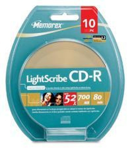 Memorex CD-R 80 LightScribe 10 Pack Blister CD-R 700MB 10Stück(e)