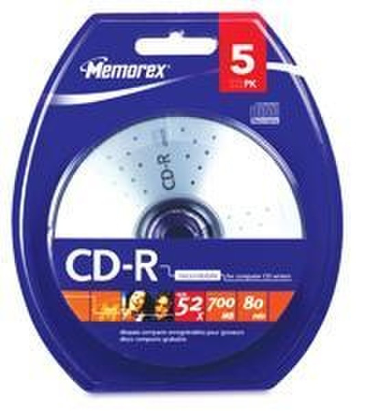 Memorex CD-R 80 Spindle 5 Pack Blister CD-R 700MB 5pc(s)