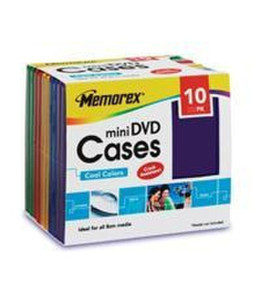 Memorex mini DVD Cases Color, 10 Pack Multicolour