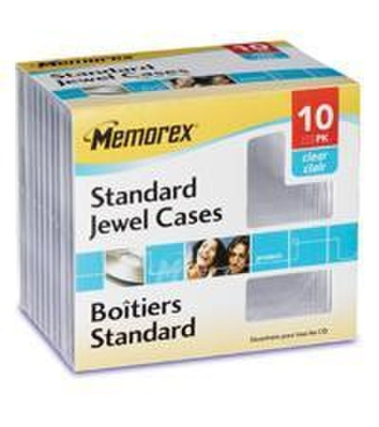 Memorex Standard CD Jewel Cases Clear, 10 Pack