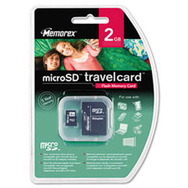Memorex MicroSD Travel Card 2GB 2GB MicroSD memory card