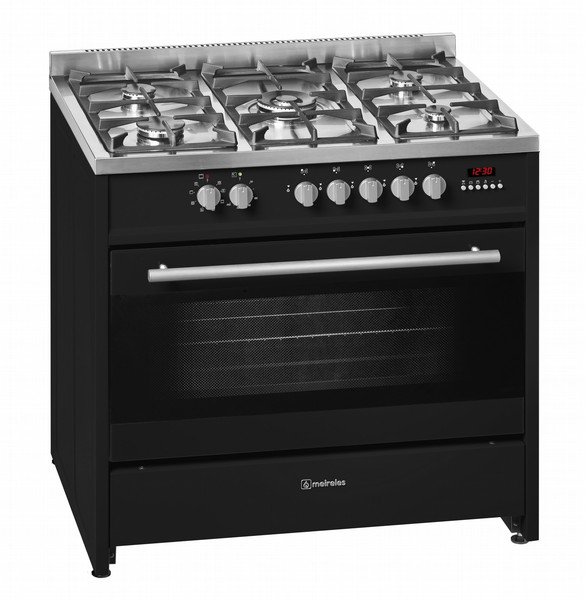 Meireles E 911 BL NAT Freestanding Gas hob A Black cooker