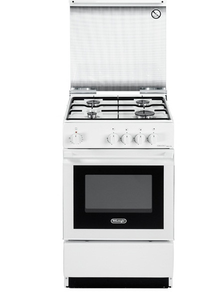 DeLonghi SESW 554 N Freestanding Gas hob B White cooker