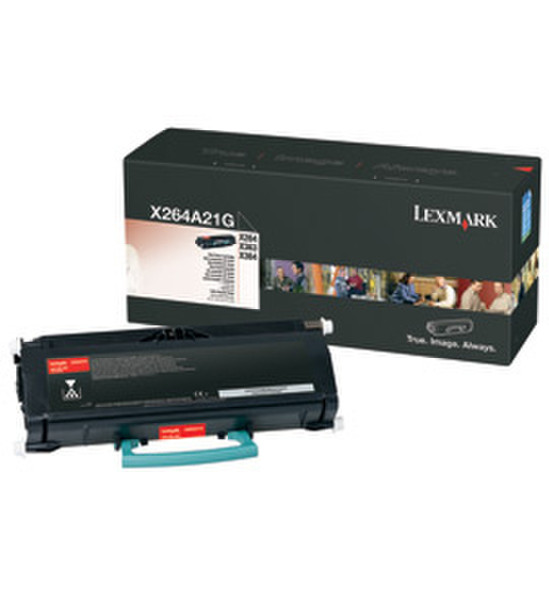 Lexmark X264A21G 3500pages Black laser toner & cartridge