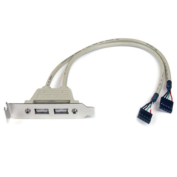 StarTech.com 2 Port USB 2.0 Low Profile Slotblech - Buchse