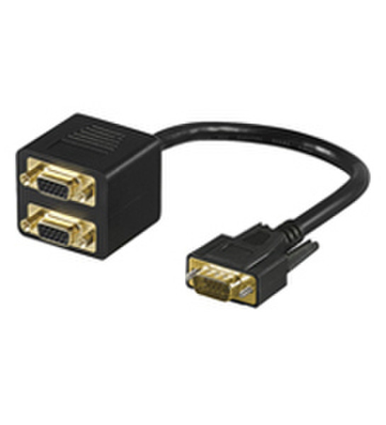 Wentronic 1 x SVGA / 2 x SVGA SVGA 2x SVGA Black cable interface/gender adapter