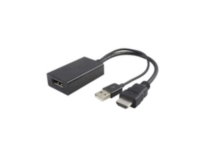 Microconnect HDMDPP1 HDMI + USB DisplayPort Schwarz Videokabel-Adapter