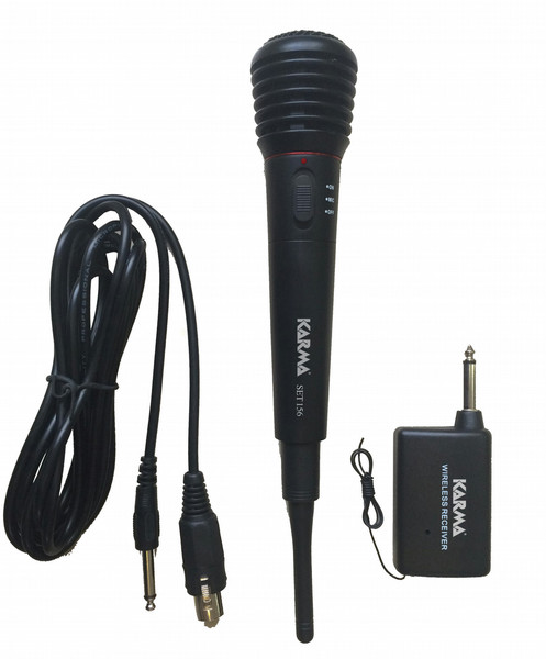 Karma Italiana SET 167 Karaoke microphone Wireless Black microphone