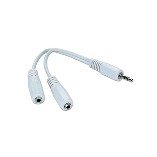 iggual PSICCA-415W 2x 3.5mm 3.5mm Белый кабельный разъем/переходник