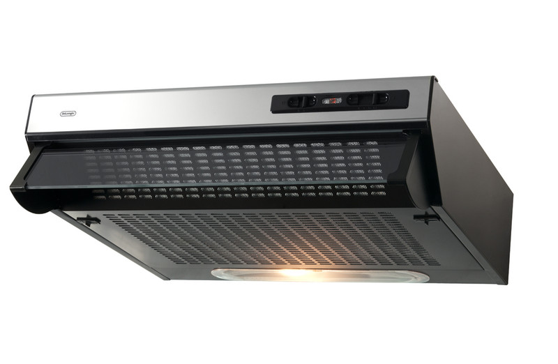 DeLonghi DCH6X Wall-mounted 250m³/h Black cooker hood