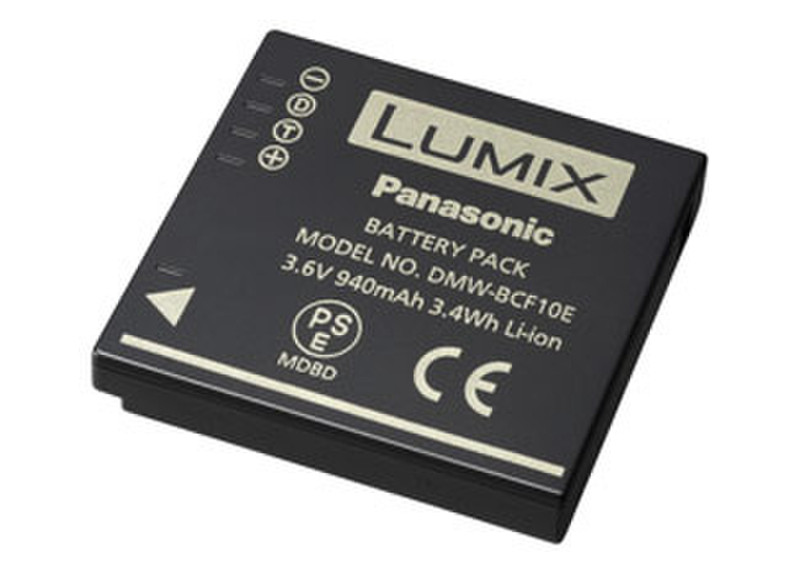 Panasonic DMW-BCF10E Литий-ионная (Li-Ion) 940мА·ч 3.6В аккумуляторная батарея