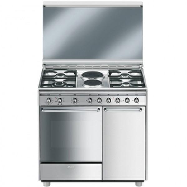 Smeg CX92SV2 Freistehend Combi hob A Edelstahl Küchenherd