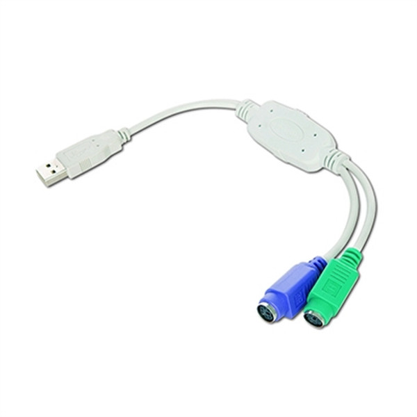 iggual PSIUAPS12 PS/2 USB Белый кабельный разъем/переходник