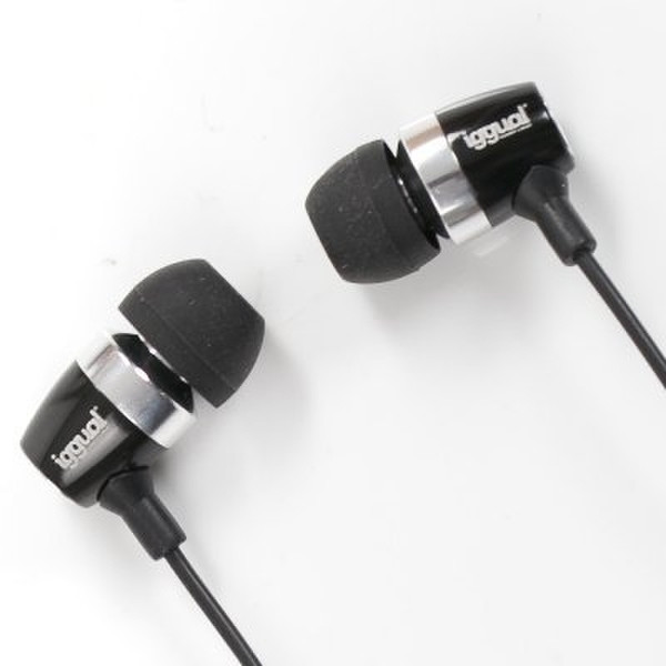iggual PSI09025 In-ear Binaural Wired Black,Silver mobile headset