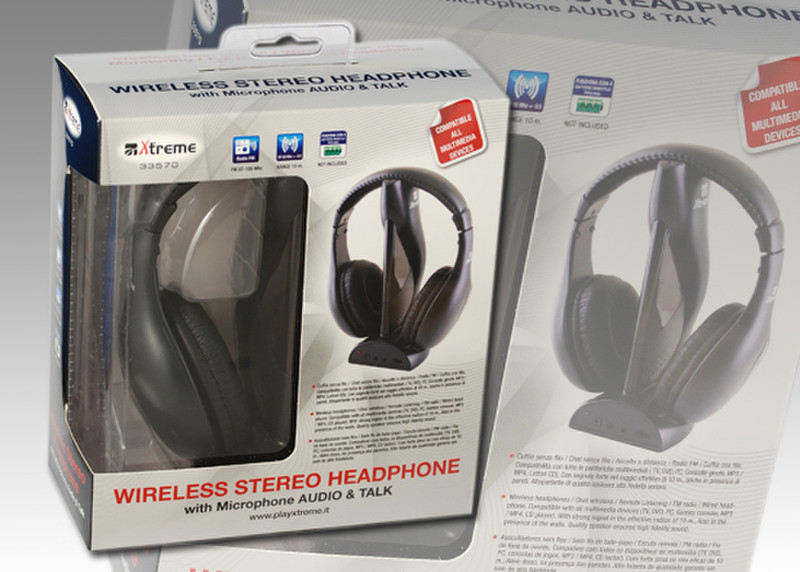Xtreme 33570 ohrumschließend Kopfband Schwarz Kopfhörer