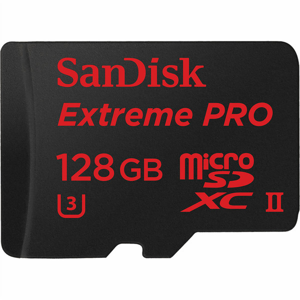 Sandisk Extreme Pro 128GB MicroSDXC UHS-II Class 10 memory card