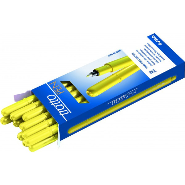 Tratto Pen Fine Желтый 12шт капиллярная ручка