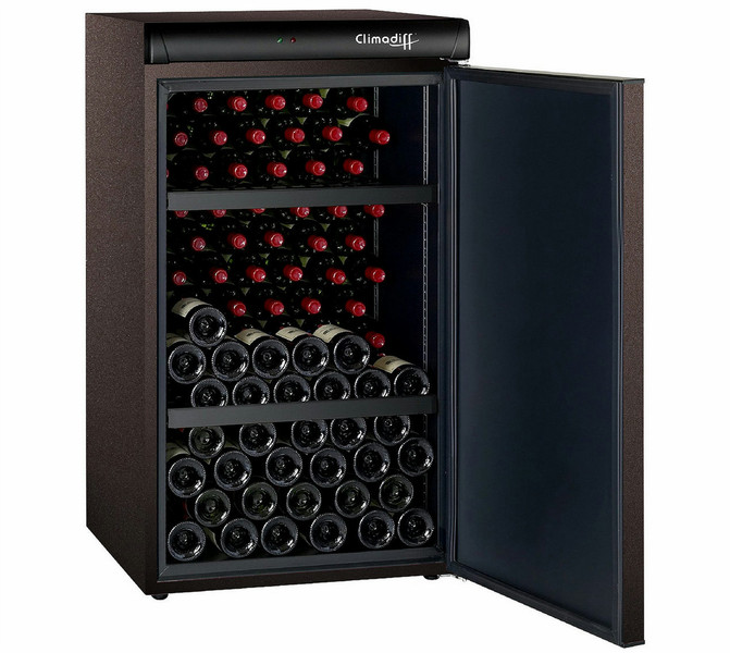 Climadiff CLV122M Отдельностоящий Компрессорный винный шкаф Коричневый 12бутылка(и) A