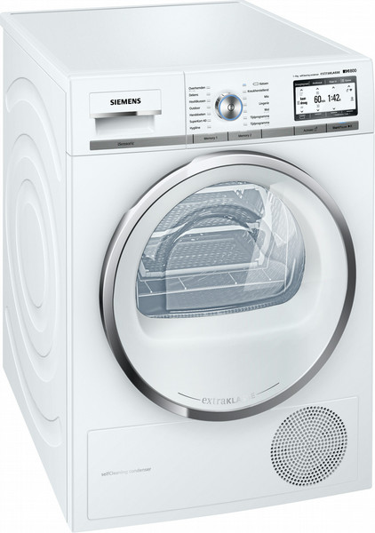 Siemens WT4H8Y76NL freestanding Front-load 9kg A++ White tumble dryer