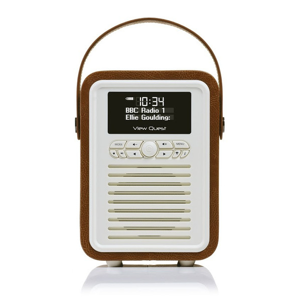 View Quest Retro Mini Портативный Цифровой Коричневый, Белый радиоприемник