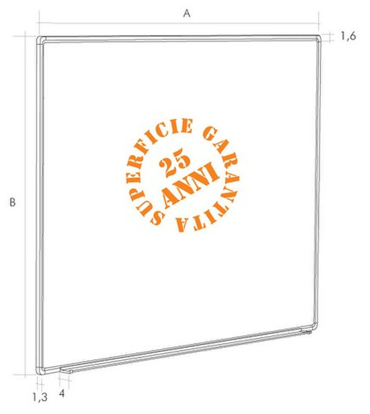 Ligra 102701M 1600 x 1200mm Emaille Magnetisch Whiteboard