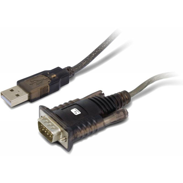 Techly IDATA USB2-SER-1 USB A RS232 Черный кабельный разъем/переходник