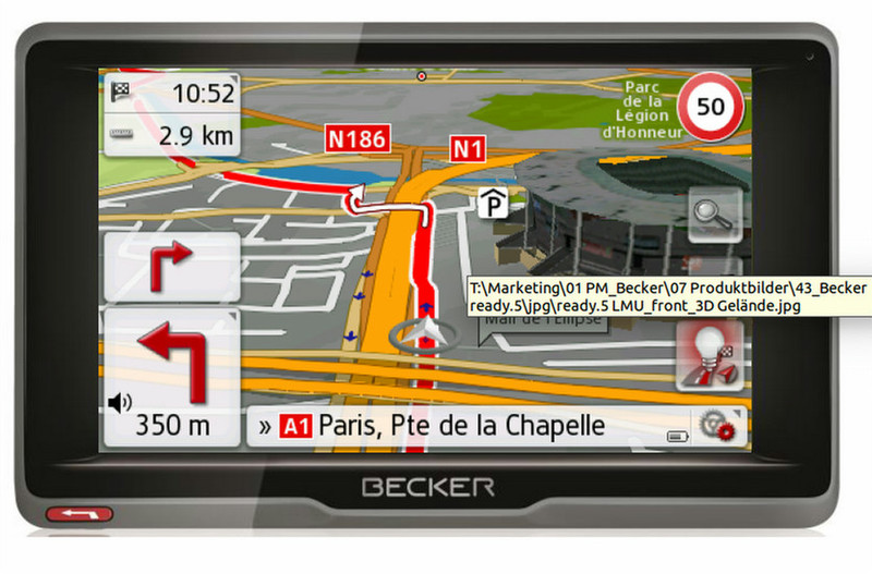 Becker Ready 5 EU Fan-Edition Car 4GB Black GPS tracker