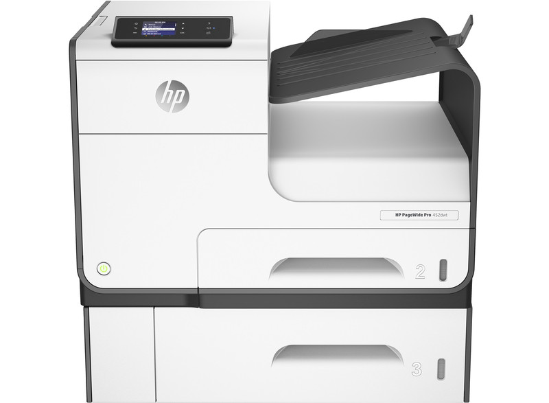 HP PageWide Pro 452dwt Printer & Tray Цвет 2400 x 1200dpi A4 Wi-Fi Черный, Белый струйный принтер