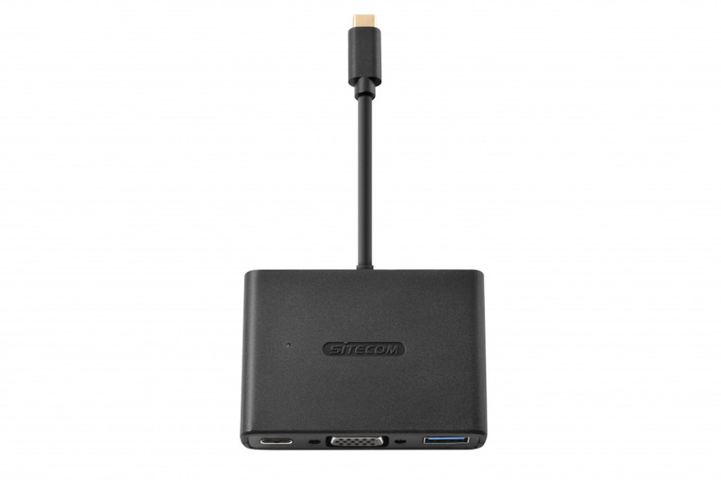 Sitecom CN-364 USB-C USB + VGA + USB-C Черный кабельный разъем/переходник
