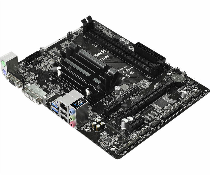 Asrock J3710M NA (интегрированный CPU) Микро ATX