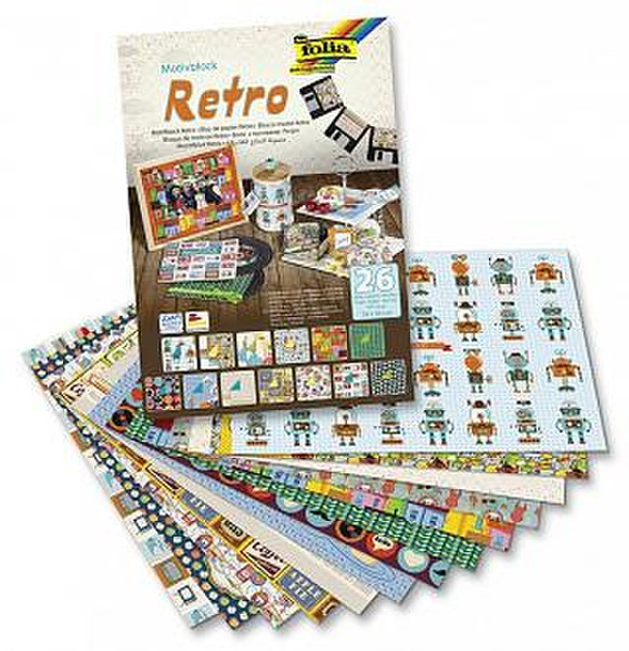 Folia Retro Тонкий картон, Бумага Разноцветный 26шт декоративная наклейка