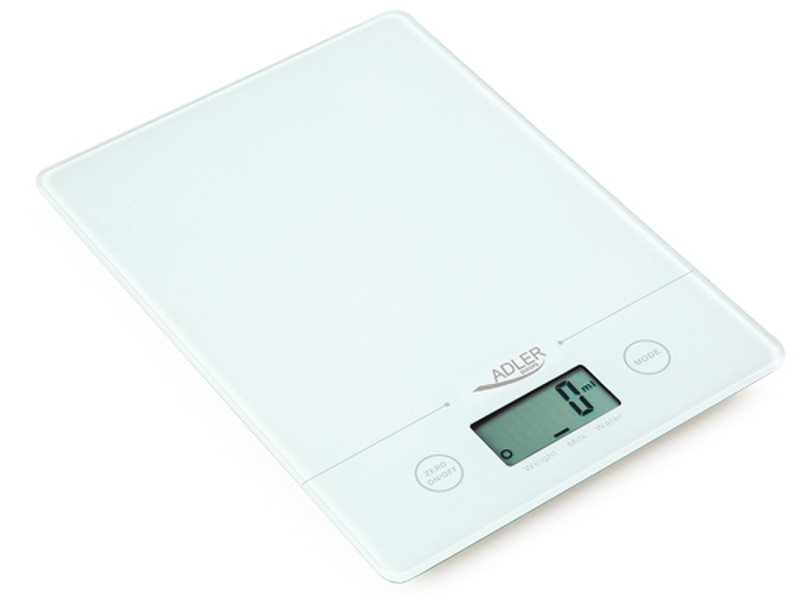 Adler AD3138 Tabletop Square Electronic kitchen scale White