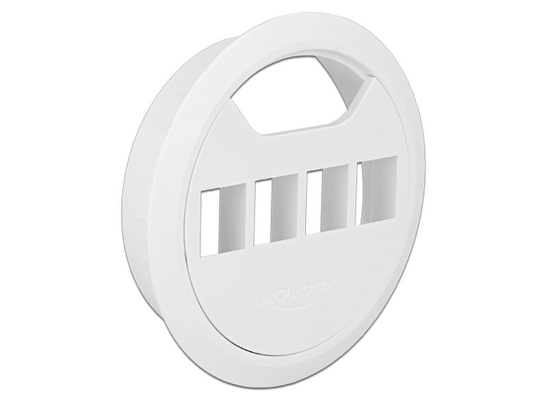 DeLOCK 86282 White switch plate/outlet cover