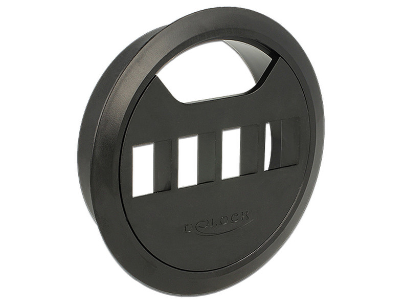 DeLOCK 86283 Black switch plate/outlet cover