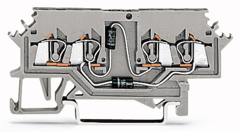 Wago 279-620/281-408 4P Grey electrical terminal block