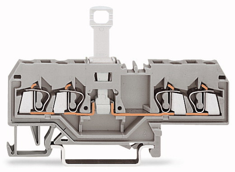 Wago Steckverbinder & Klemmen 4P Grey electrical terminal block