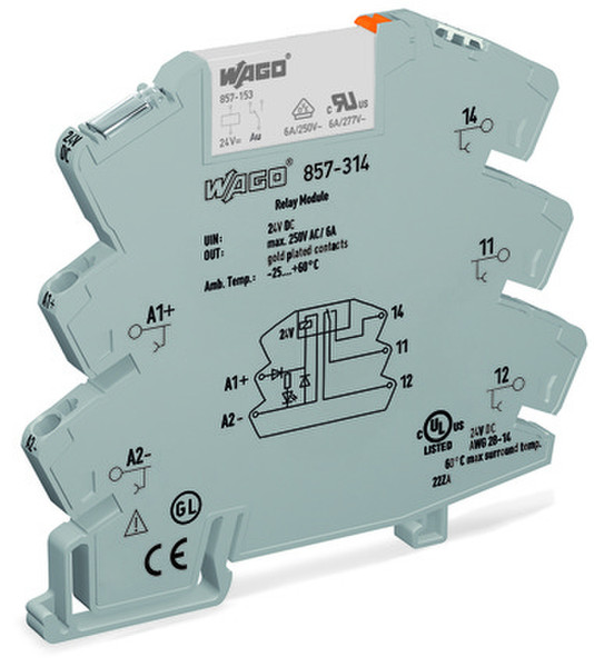 Wago 857-314 5P Grau Elektrischer Anschlussblock