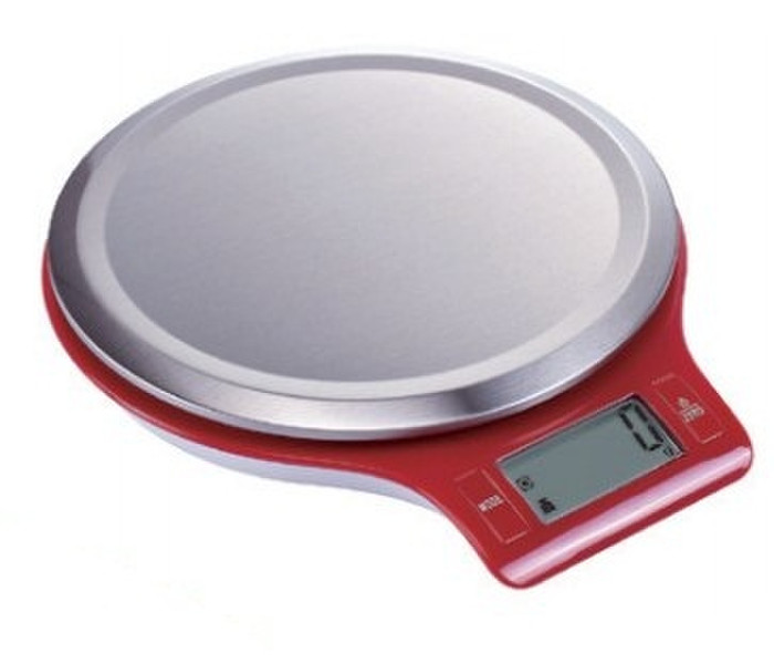 Zephir ZHS470 Round Electronic kitchen scale Red,Stainless steel