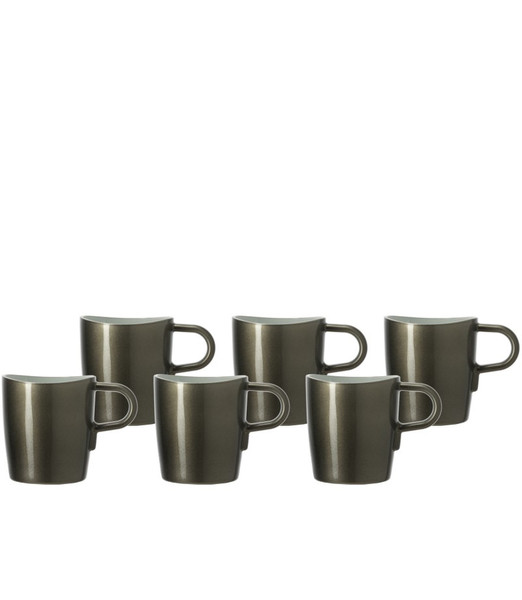 LEONARDO Loop Graphite,Metallic 6pc(s) cup/mug