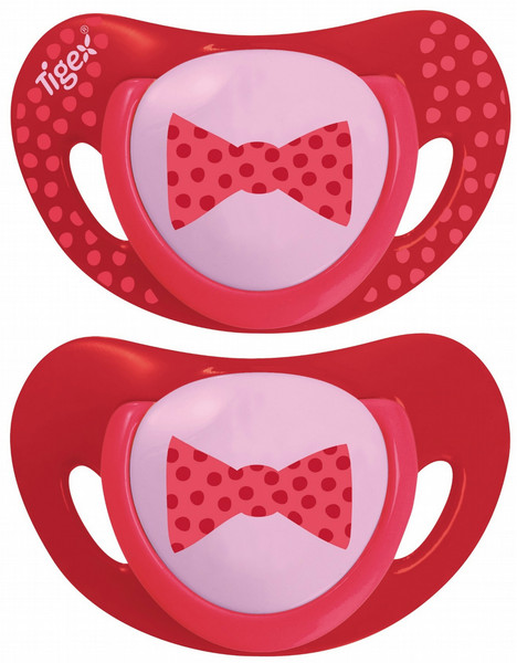 Tigex 80602236 Classic baby pacifier Silicone Pink,Red baby pacifier