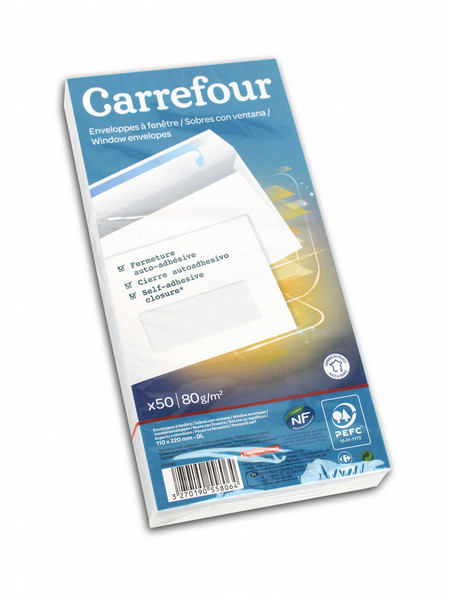 Carrefour 101721628 50pc(s) window envelope