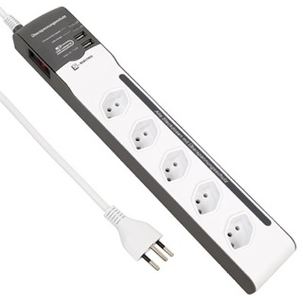 M. Schönenberger 83.2400 5AC outlet(s) 1.5m Black,White surge protector