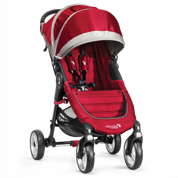Baby Jogger city mini 4w Traditional stroller 1место(а) Малиновый, Серый