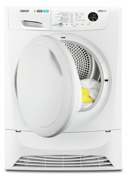 Zanussi ZDC8203P Отдельностоящий Фронтальная загрузка 8кг B Белый