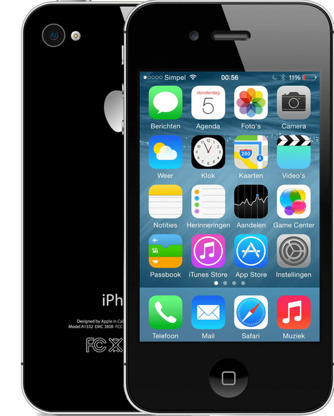Renewd Apple iPhone 4S Single SIM 16GB Schwarz Smartphone