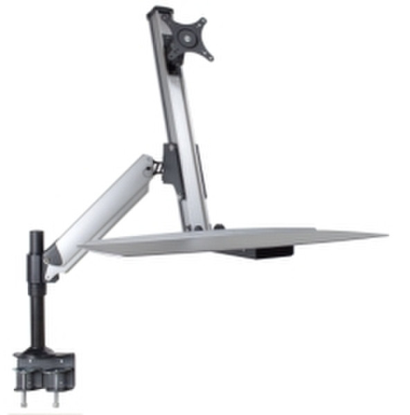 DoubleSight DS-ERGO-100 30" Bolt-through Black,Silver flat panel desk mount