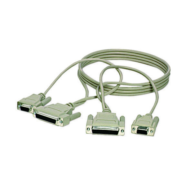 Black Box BC018002 3m 2 x DB25 2 x DB9 White serial cable