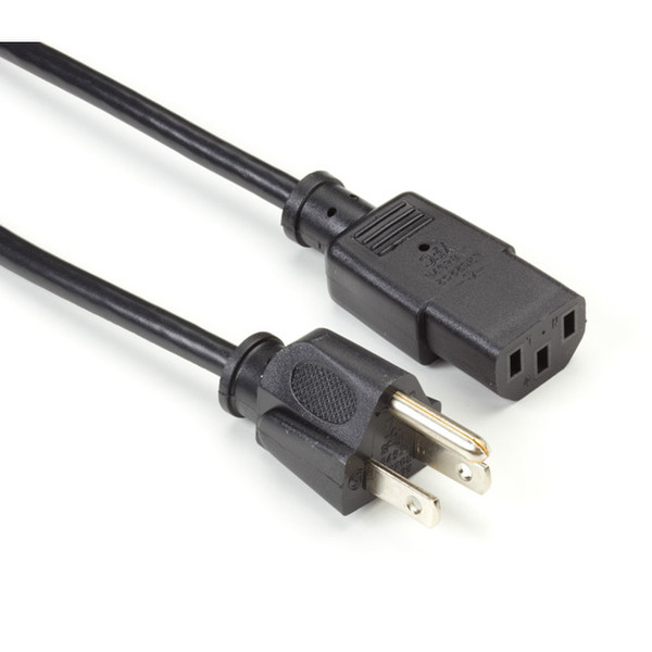 Black Box EPXR19 3.6м NEMA 5-15P C13 coupler Черный кабель питания